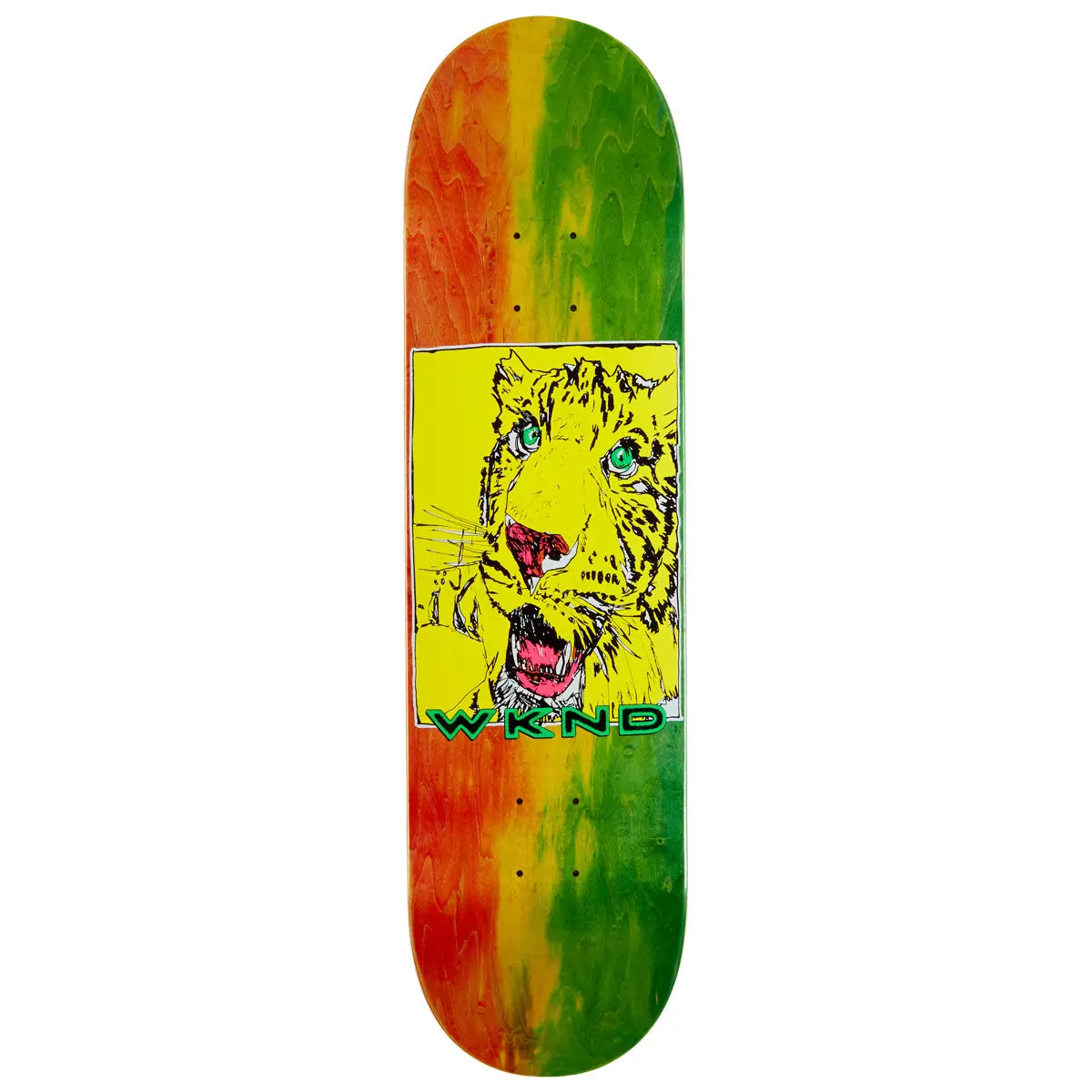 Wknd Tiger Team Mc Skateboard Deck - Tie Dye - 8.25" 1