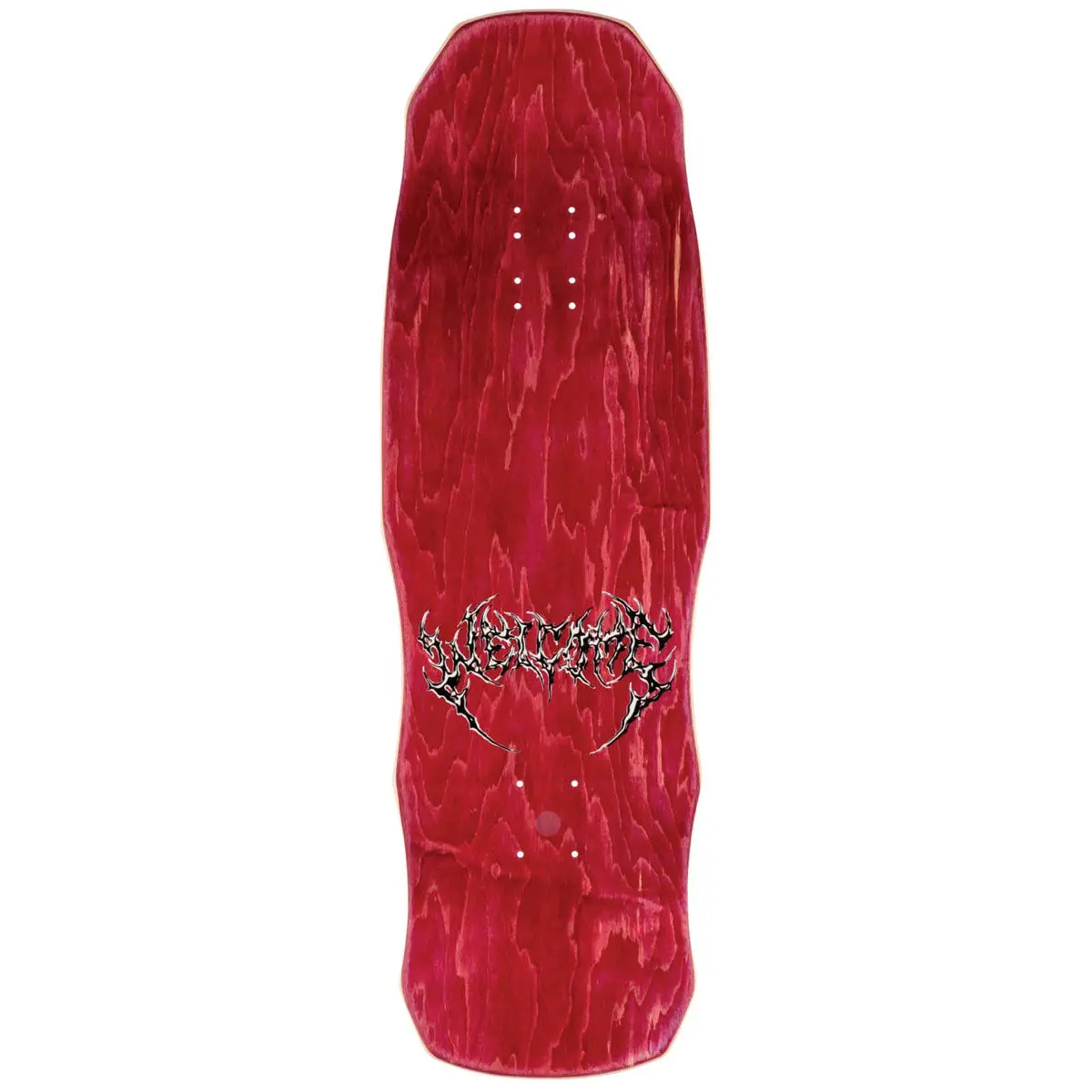 Welcome Torment On A Dark Lord Skateboard Deck - Dark Red Stain/Transparent Prism Foil - 9.85" 2
