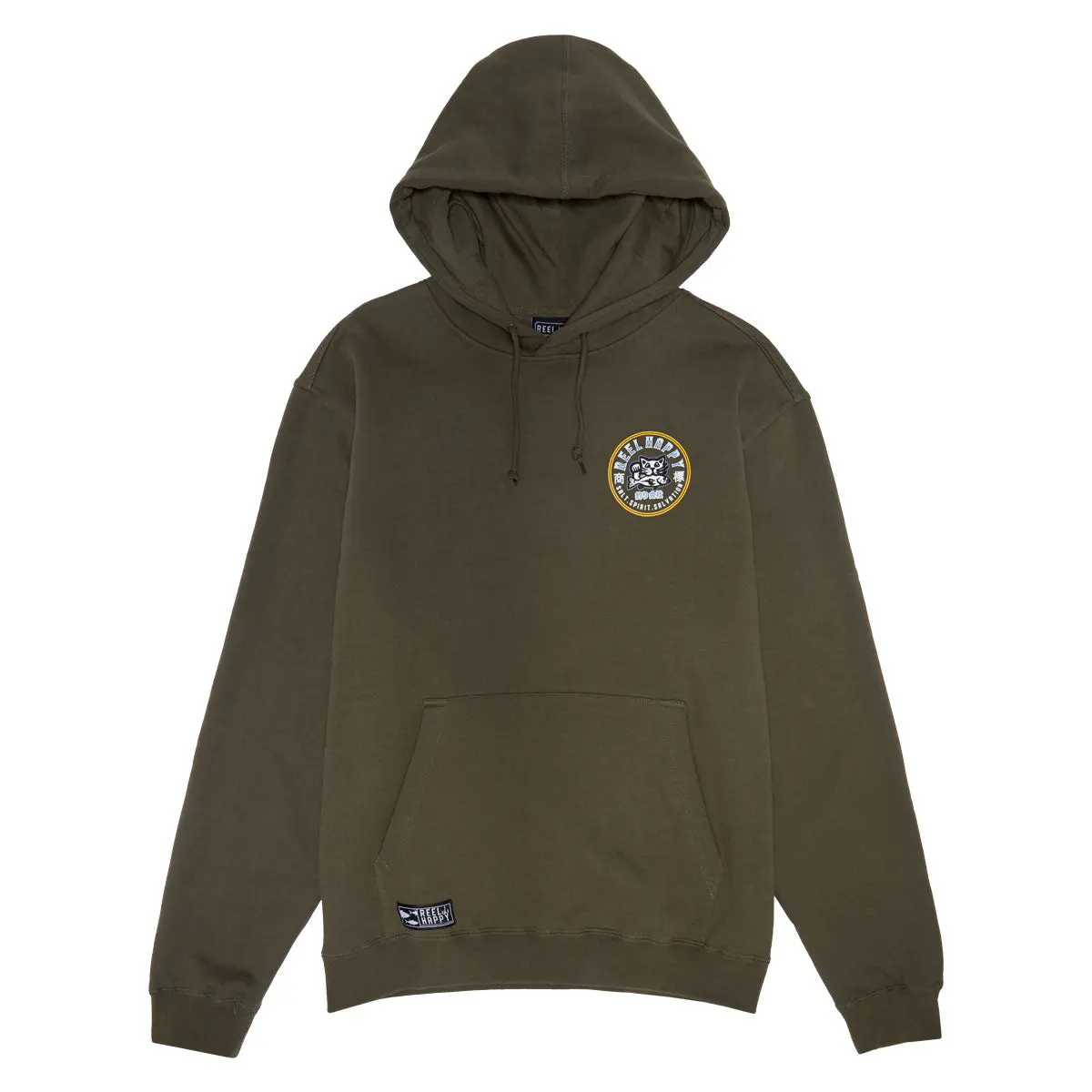 Reel Happy Maguro Hoodie - Olive Green 1