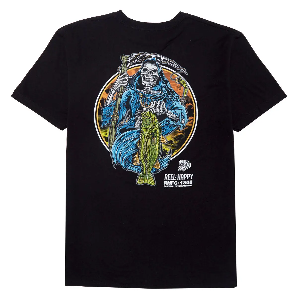 Reel Happy Reaper Revolution T-Shirt - Black 1