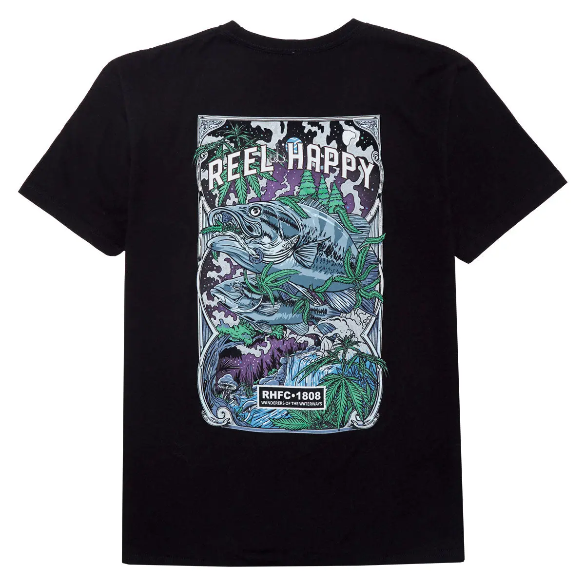 Reel Happy Night Trippers T-Shirt - Black 1