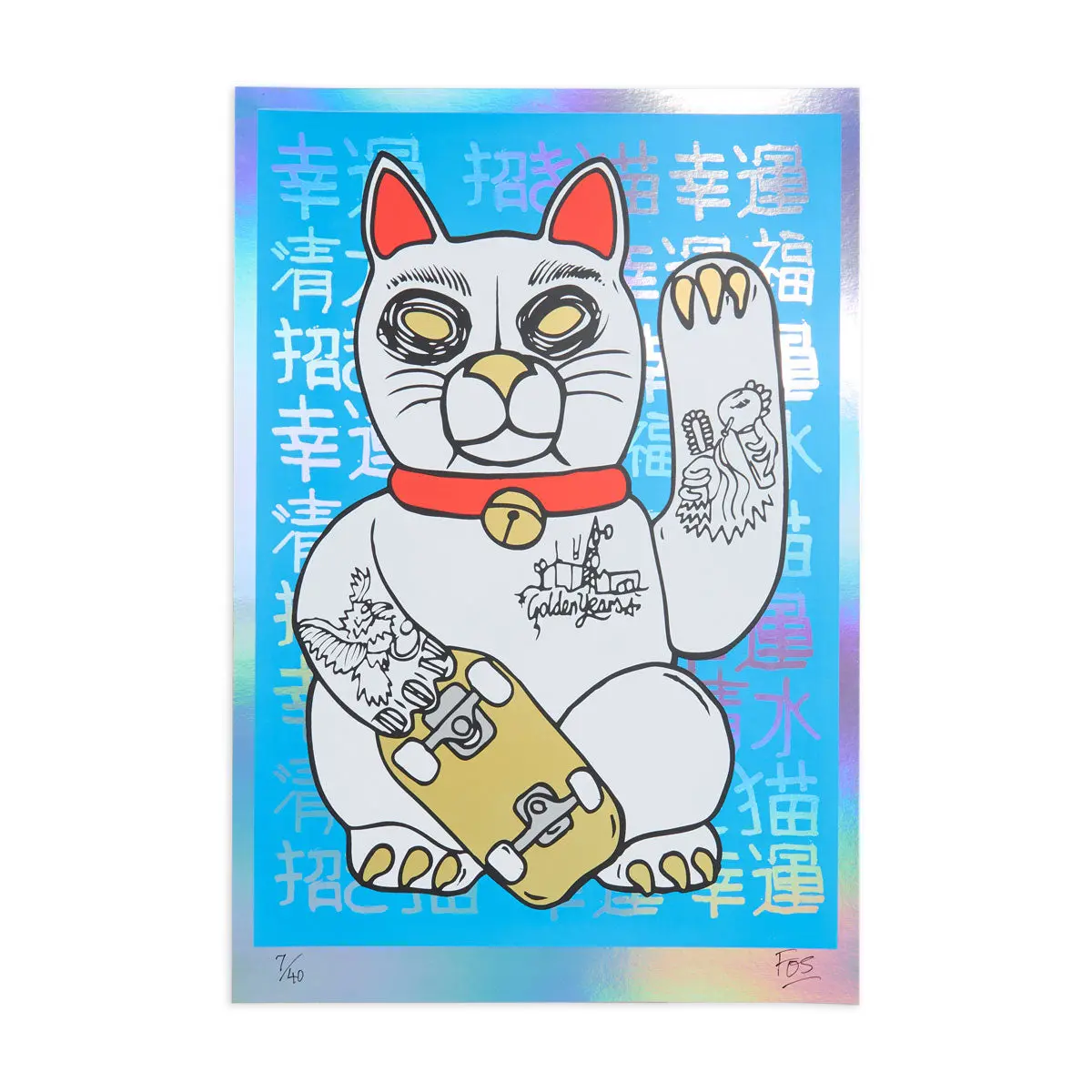 Pragmatic Prints X Fos Lucky Cat Foil Print 1