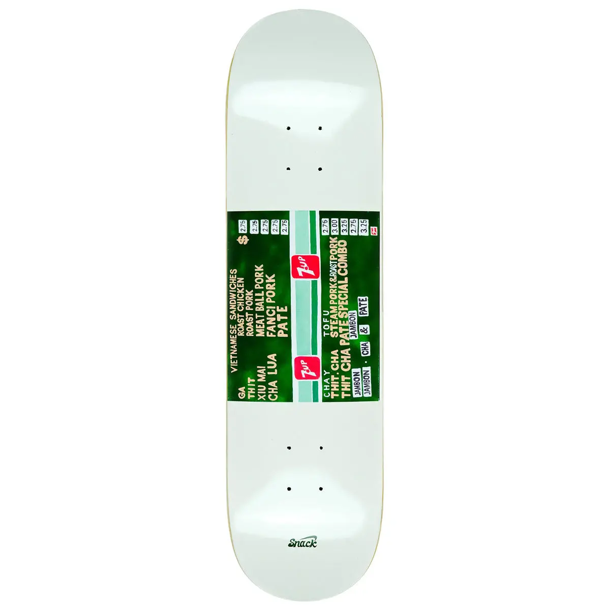 Snack Narvaez Saigon Menu Skateboard Deck - 8.38" 1