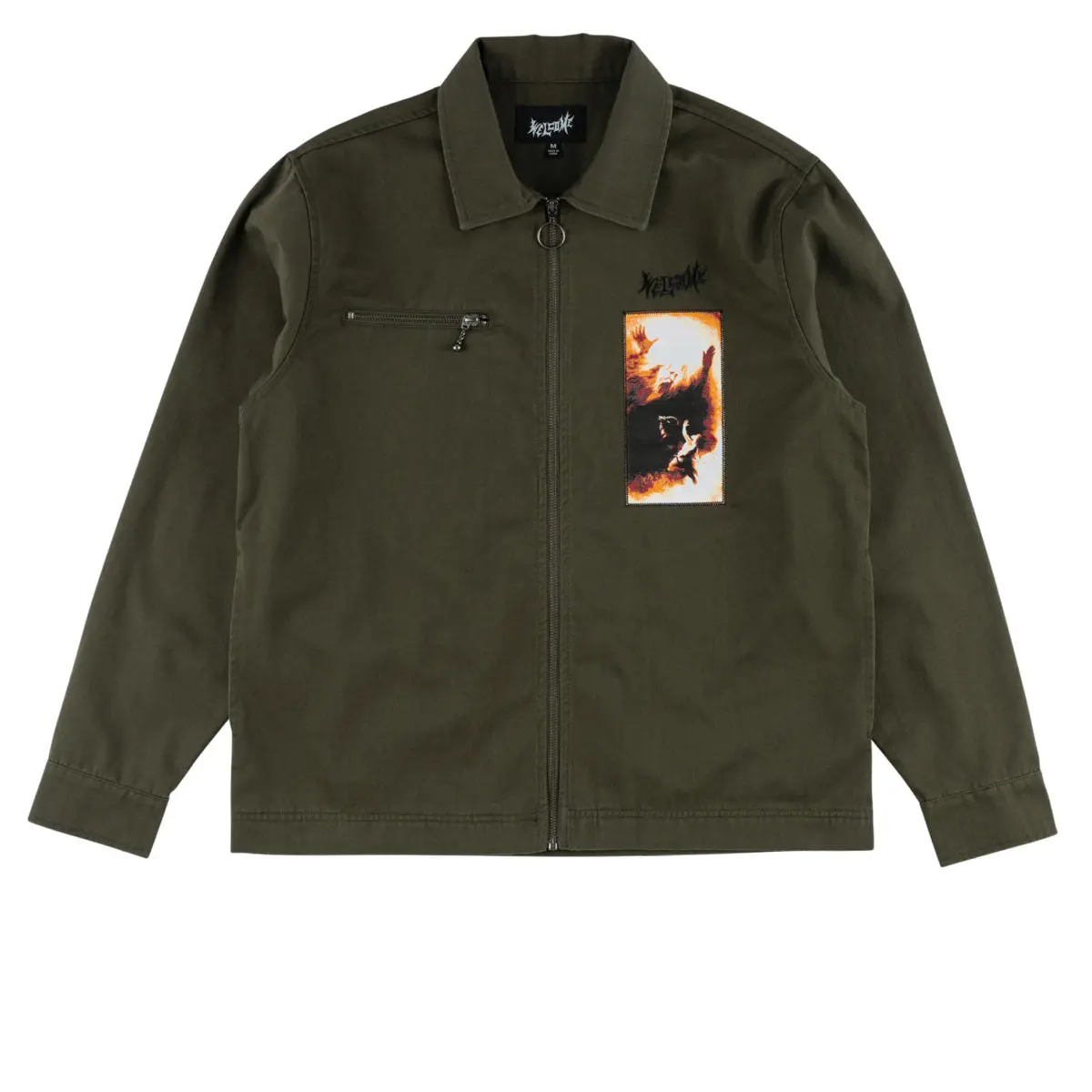Welcome Smite Patches Long Sleeve Work Shirt - Forest 1