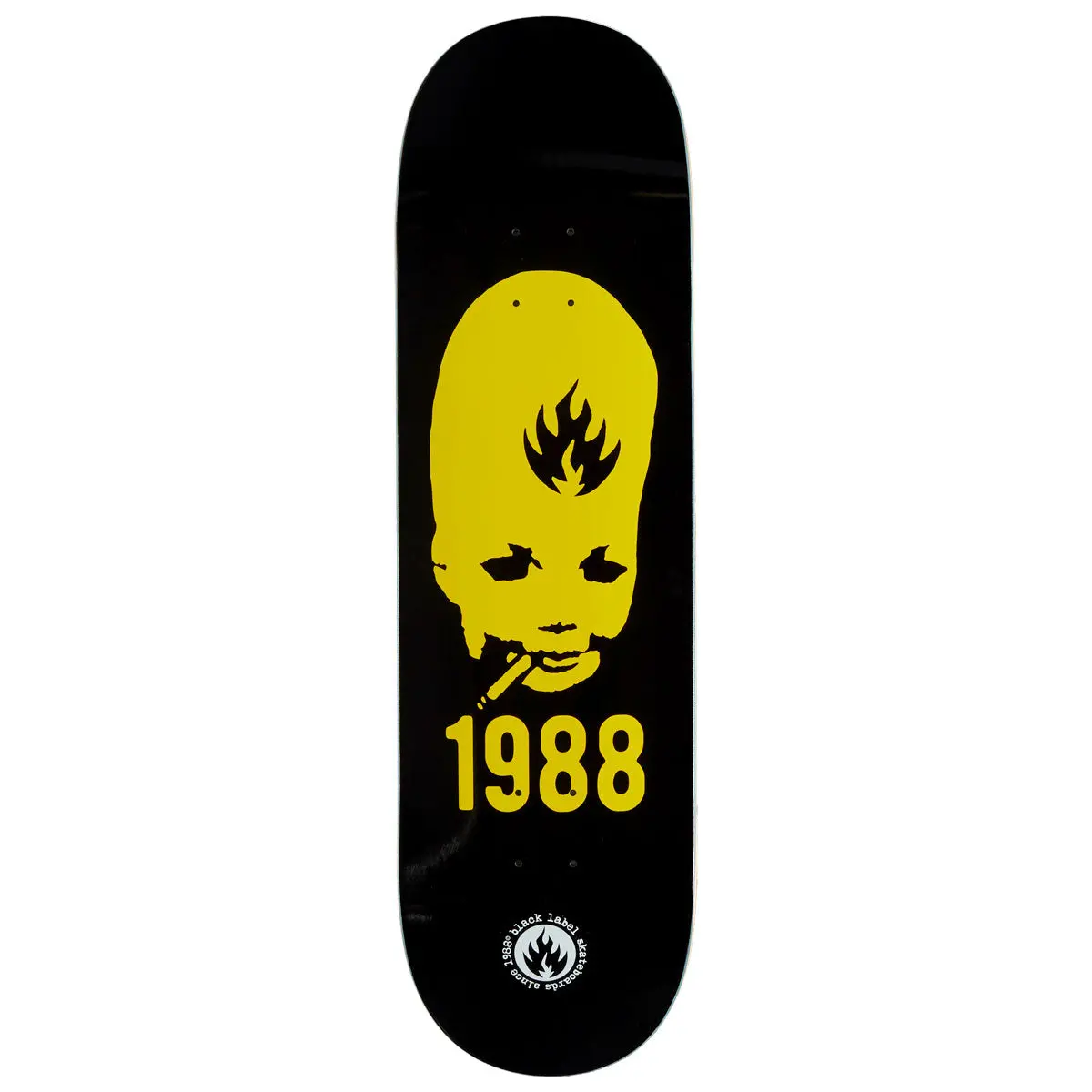 Black Label Thumbhead Skateboard Deck - Yellow - 9.00" 1