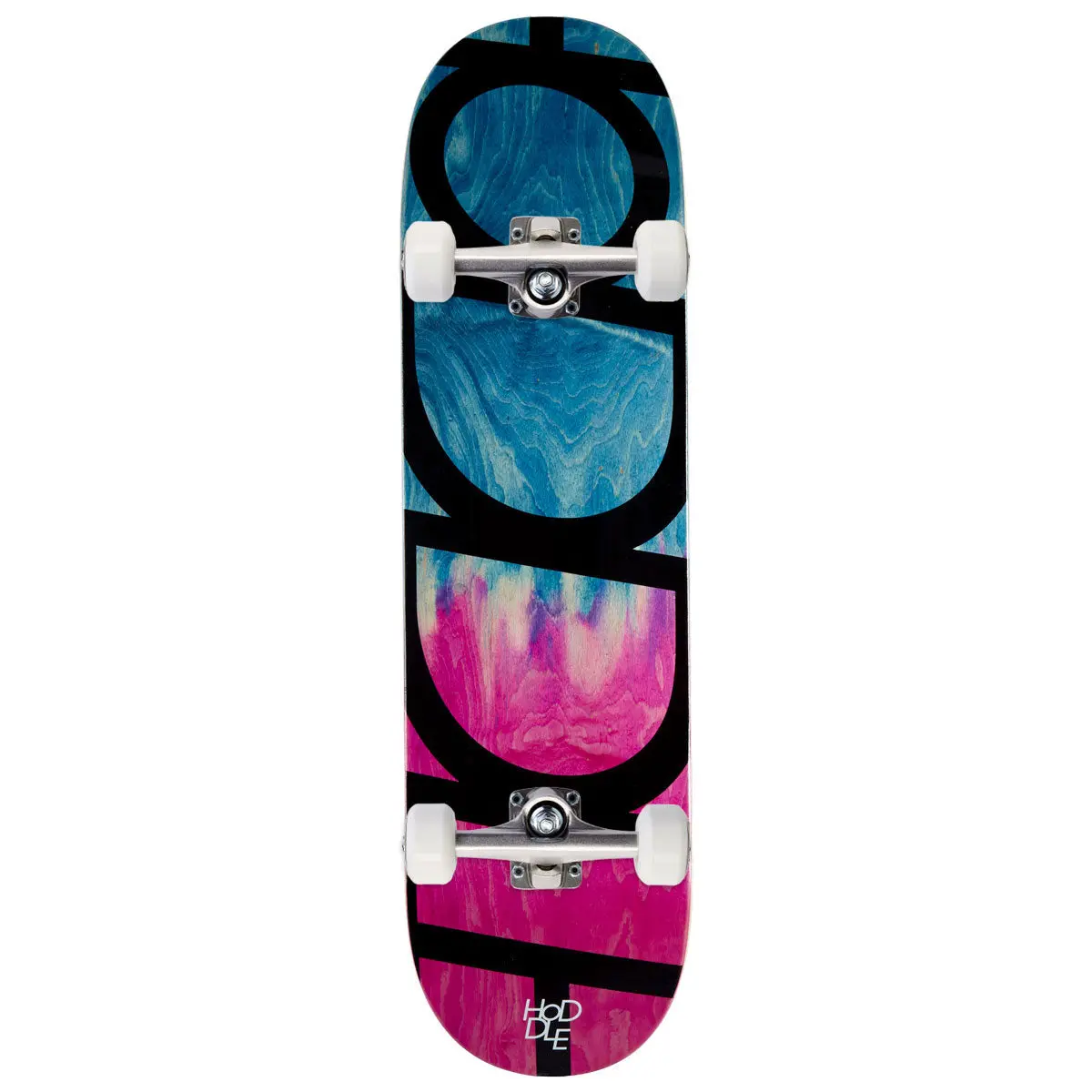 Hoddle Logo Skateboard Complete - Blue/Pink Stain - 8.50" 1