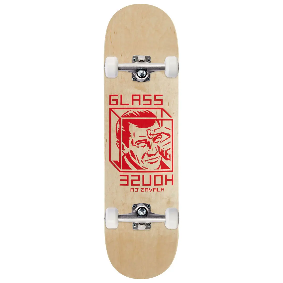 Glass House Zavala House Arrest Skateboard Complete - Natural Bottom/Assorted Top - 8.375" 1