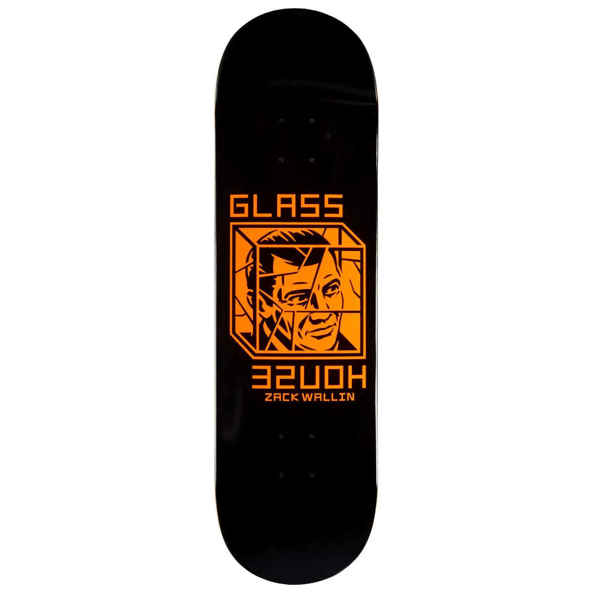 Glass House Wallin House Arrest Skateboard Deck - Flourescent Orange - 8.88" 1
