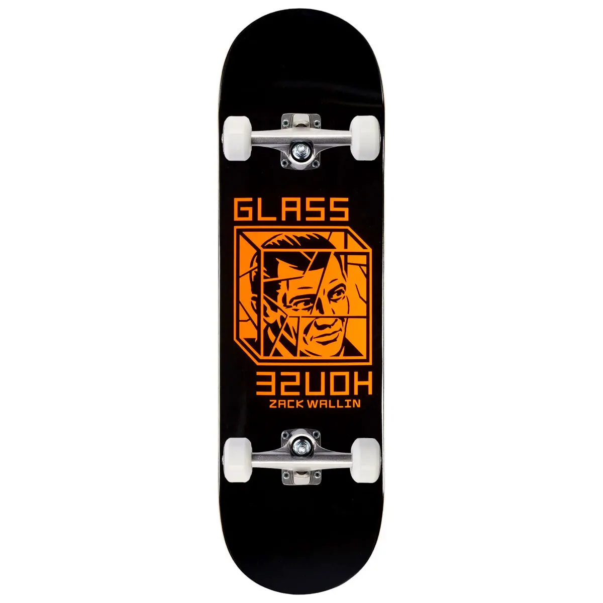 Glass House Wallin House Arrest Skateboard Complete - Flourescent Orange - 8.88" 1