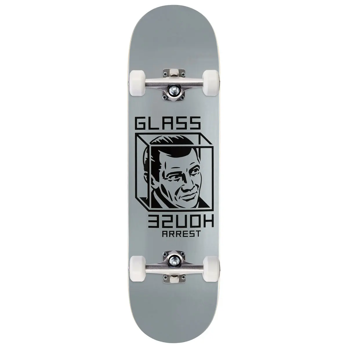 Glass House House Arrest Skateboard Complete - Metallic Silver - 8.50" 1