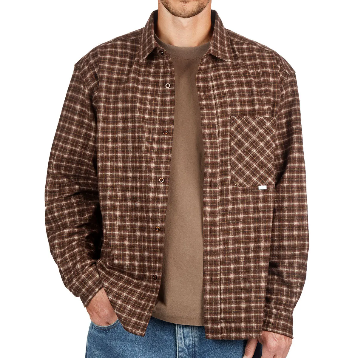 Ccs Dial Up Flannel Shirt - Brown 1