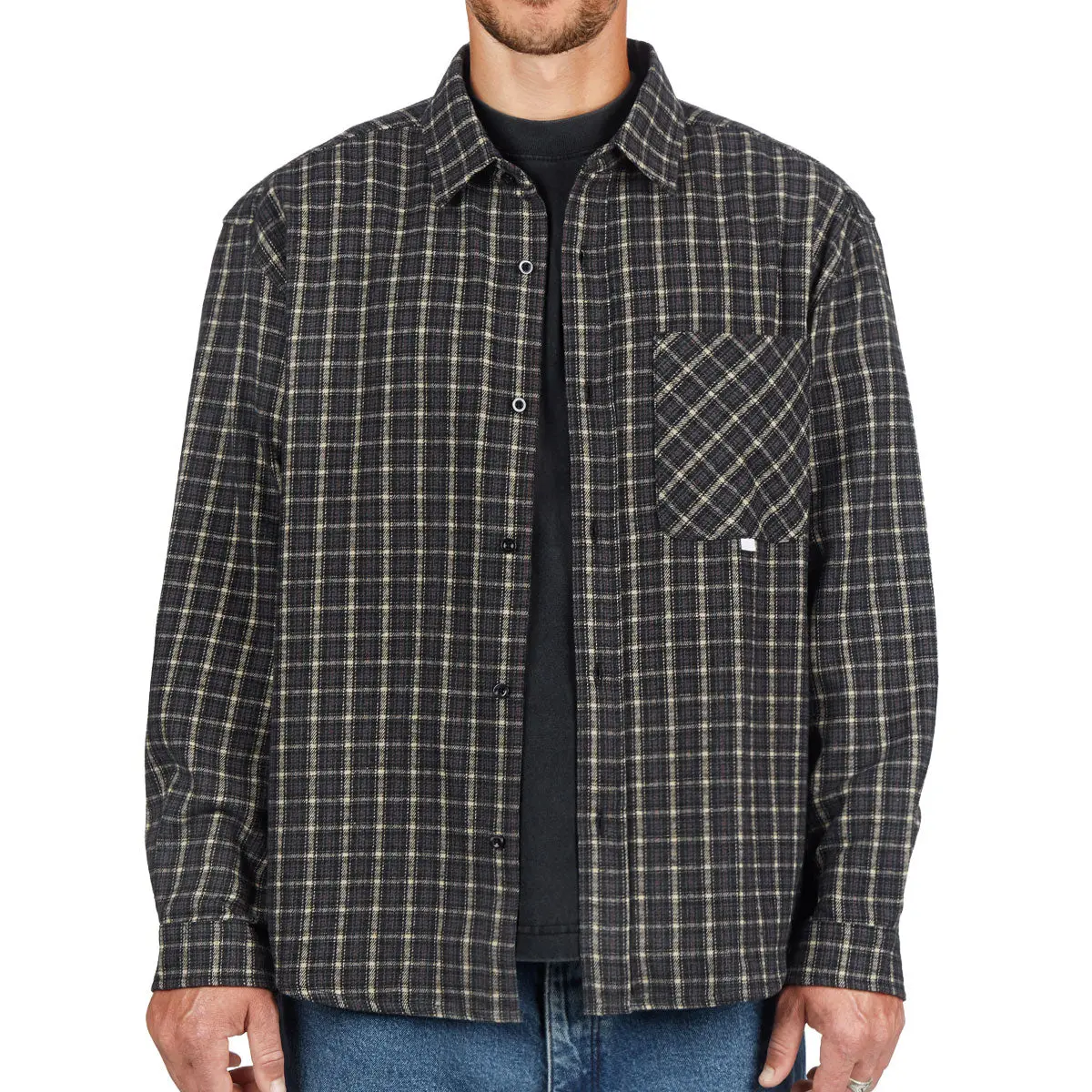 Ccs Dial Up Flannel Shirt - Dark Navy 1