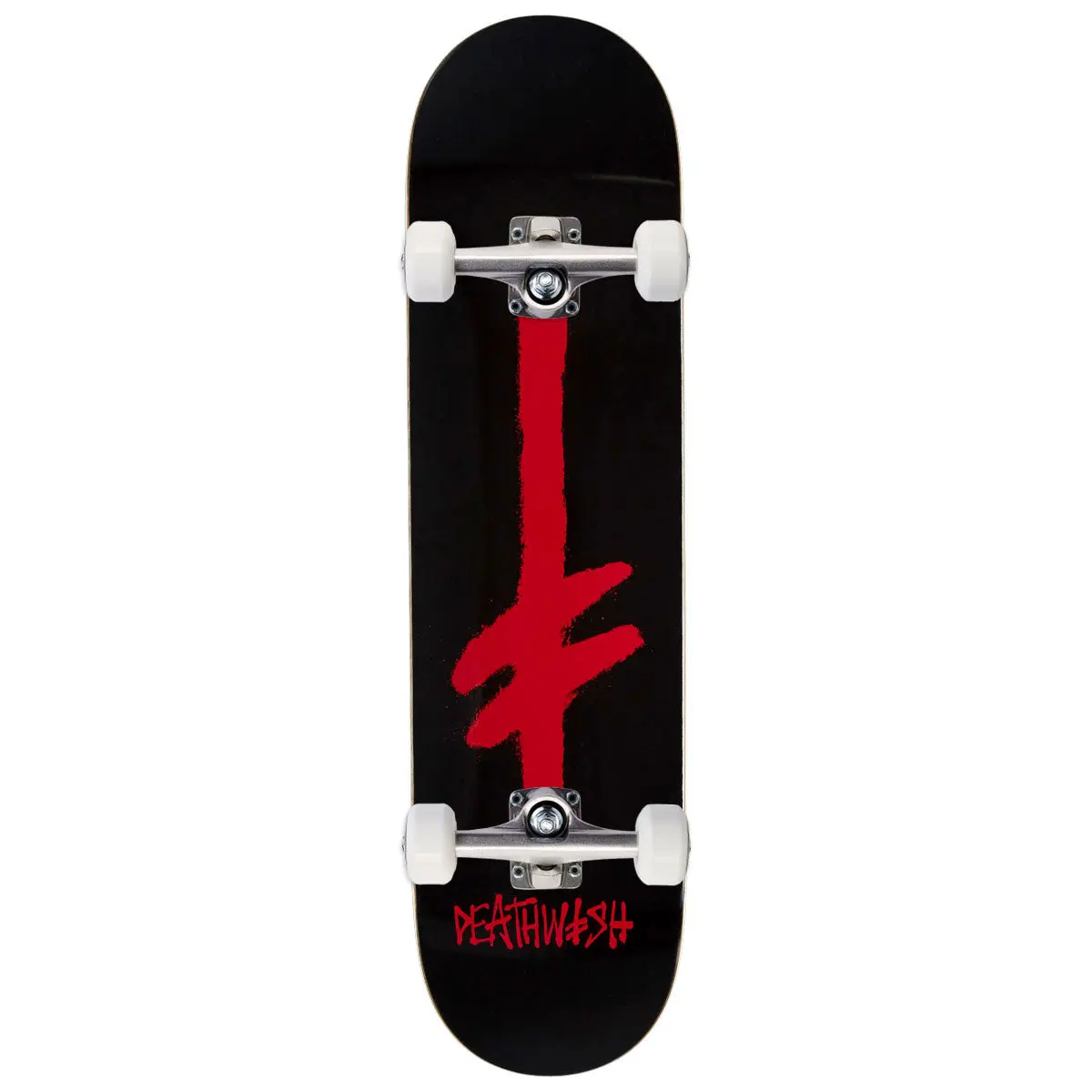 Deathwish Gang Spray Skateboard Complete - Black/Red - 8.00" 1