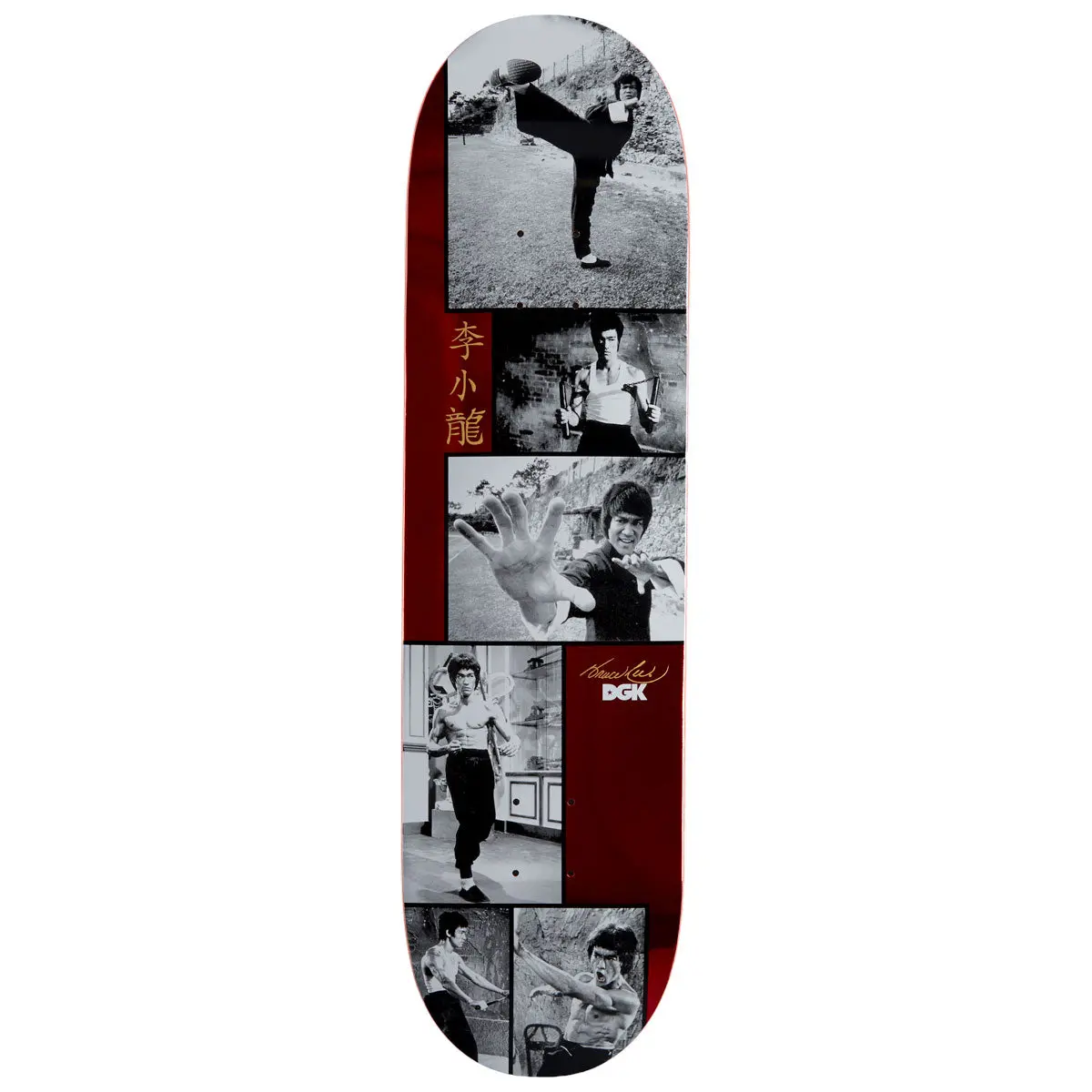 Dgk X Bruce Lee Legend Skateboard Deck - Red Foil - 8.50" 1