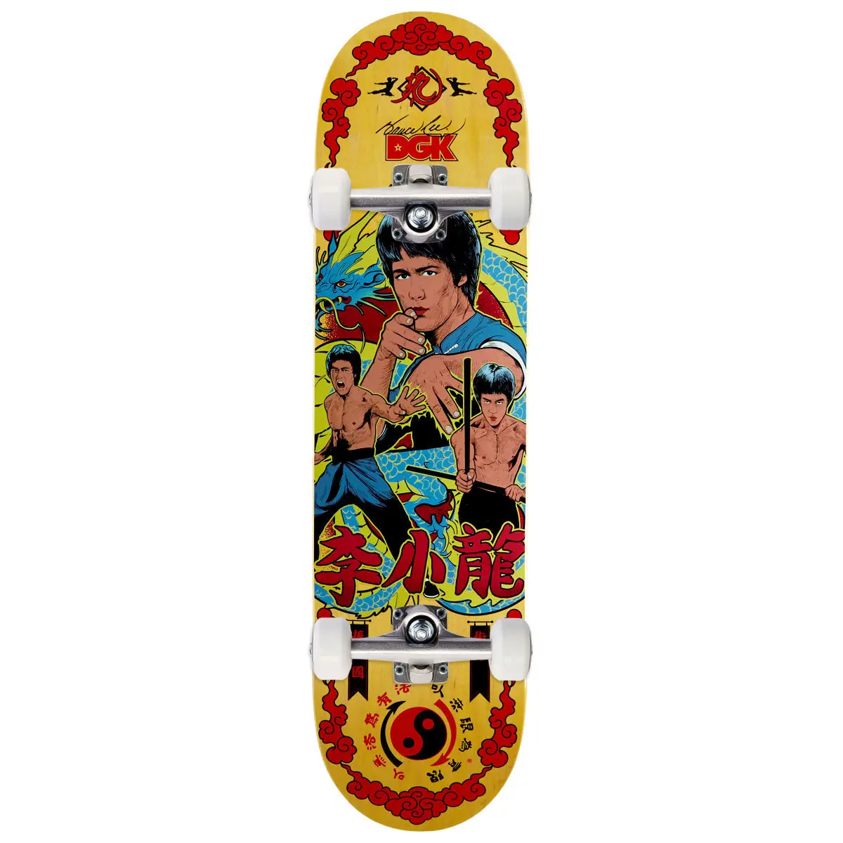 Dgk X Bruce Lee Fury Skateboard Complete - Yellow - 8.10" 1