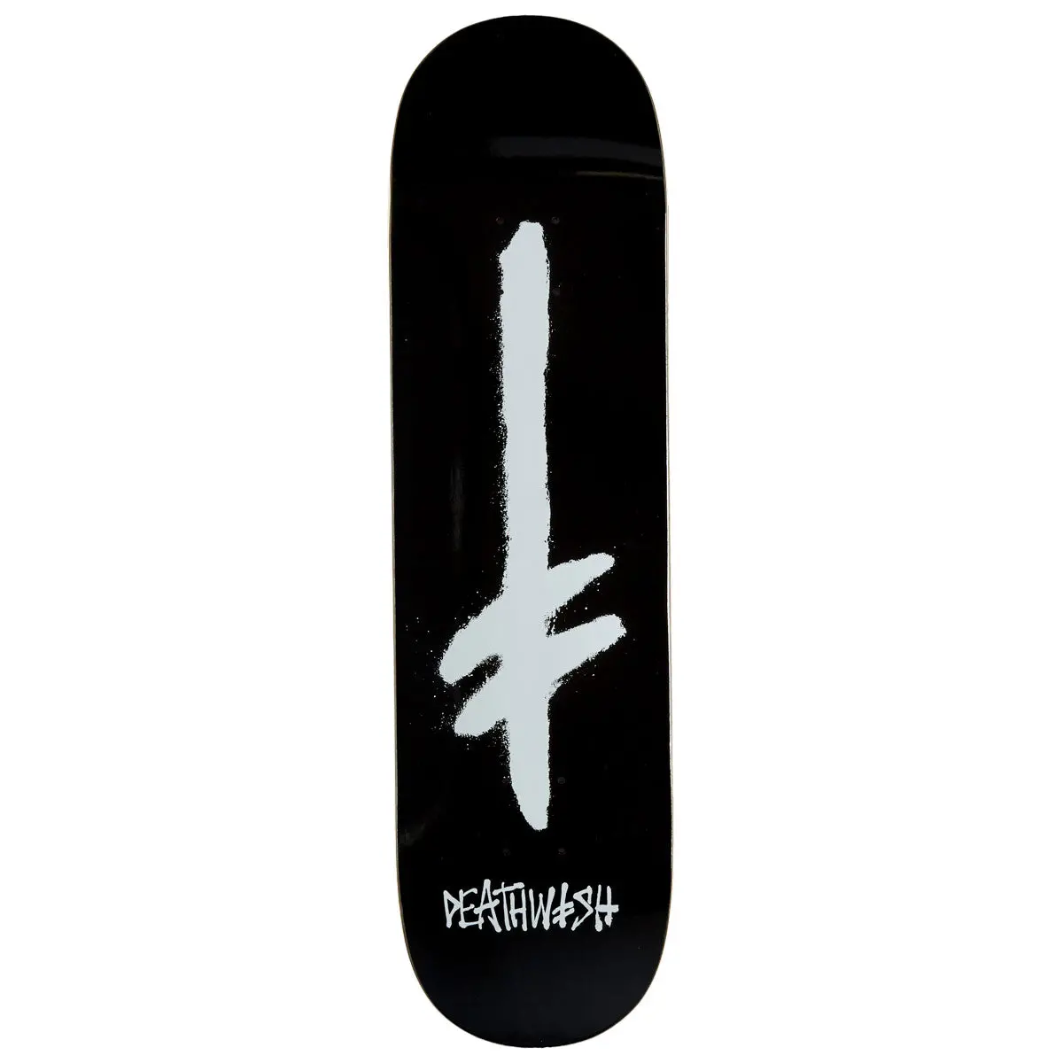 Deathwish Gang Spray Skateboard Deck - Black/White - 8.25" 1