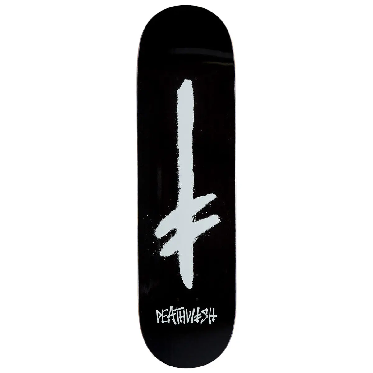 Deathwish Gang Spray Skateboard Deck - Black/White - 8.50" 1