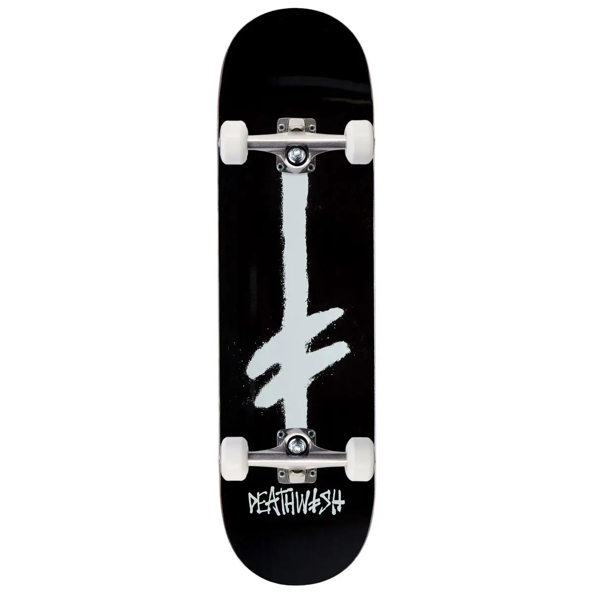 Deathwish Gang Spray Skateboard Complete - Black/White - 8.50" 1