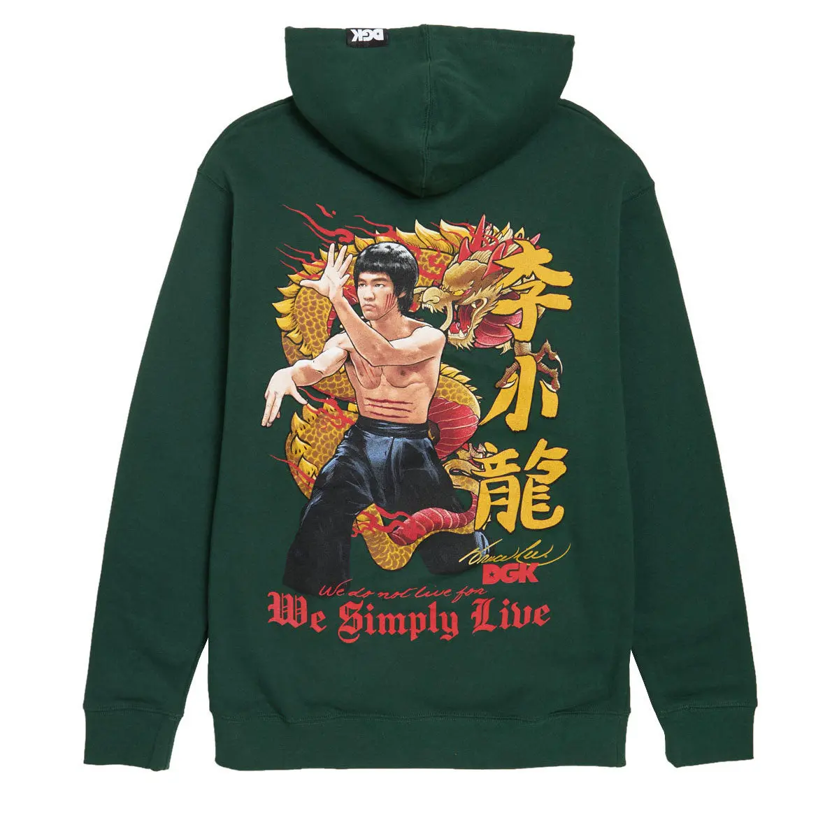 Dgk X Bruce Lee Lil Dragon Hoodie - Forest Green 1