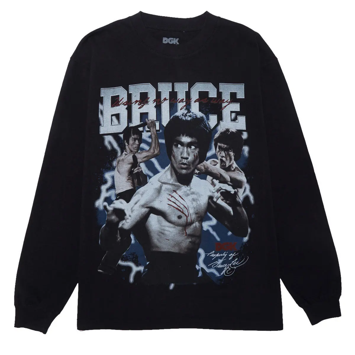 Dgk X Bruce Lee Immortality Long Sleeve T-Shirt - Black 1