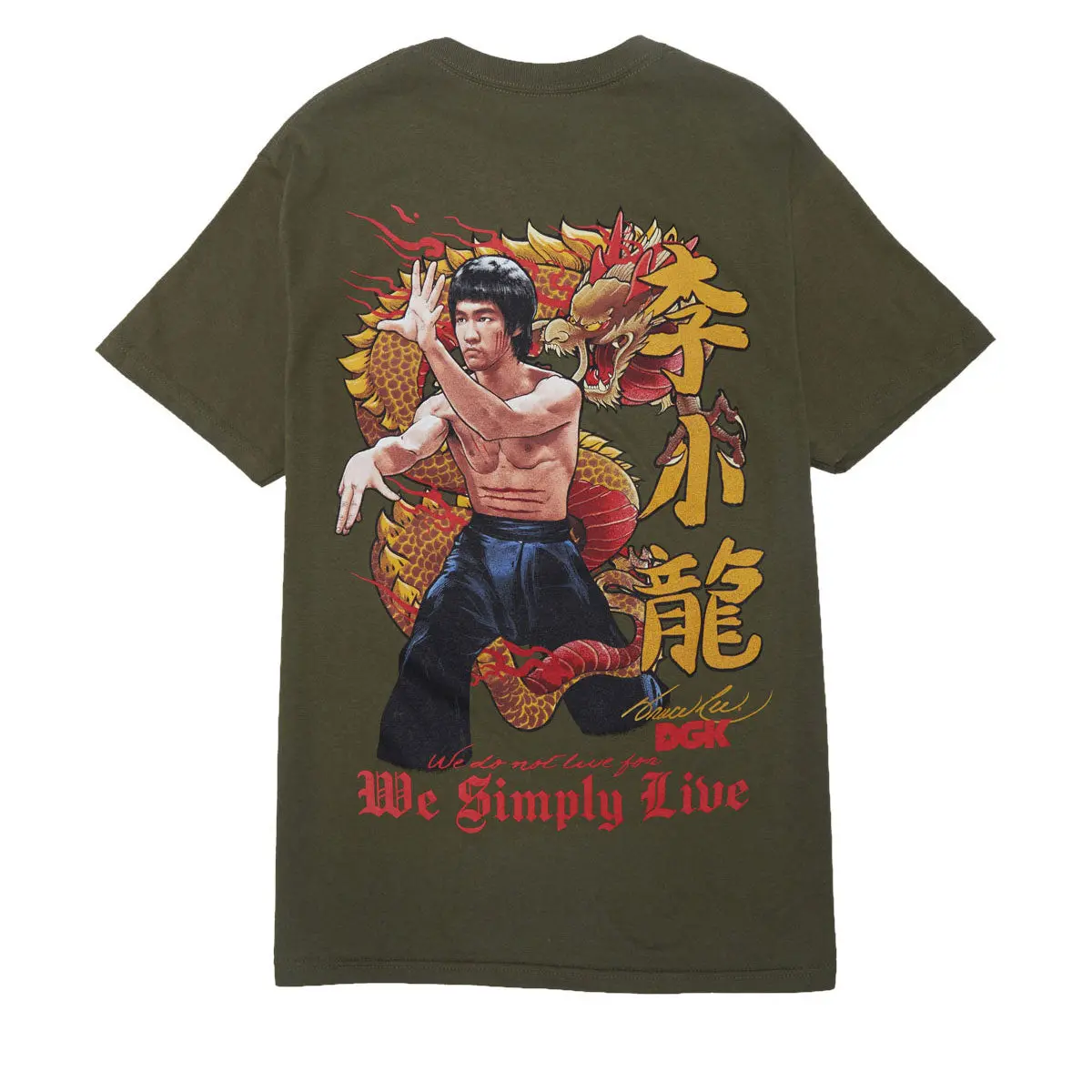 Dgk X Bruce Lee Lil Dragon T-Shirt - Military Green 1