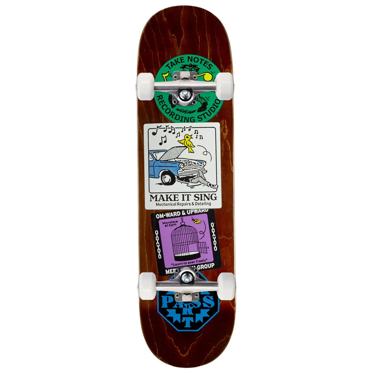 Passport Coaster Series Om-Ward And Upward Skateboard Complete - 8.375" 1
