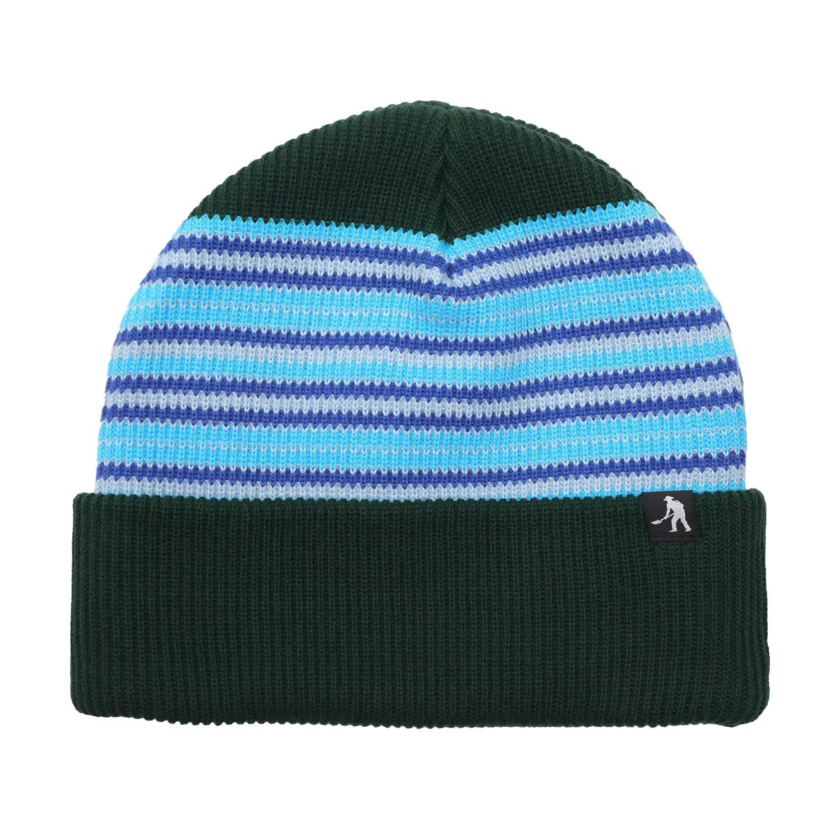 Passport Striped Organic Knit Beanie - Dark Jade 1