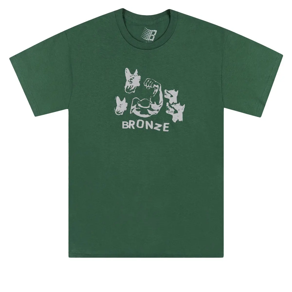 Bronze 56K Dog Muscle T-Shirt - Forest Green 1