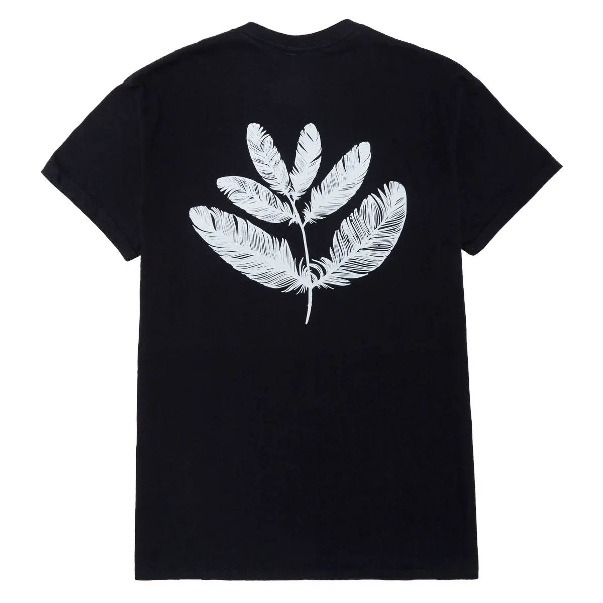 Magenta Feather T-Shirt - Black 1