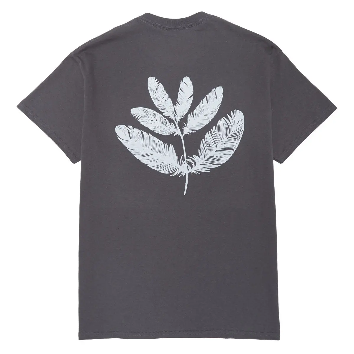 Magenta Feather T-Shirt - Charcoal 1