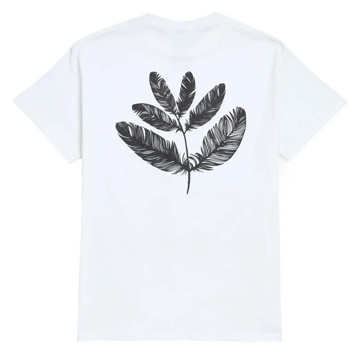 Magenta Feather T-Shirt - White 1