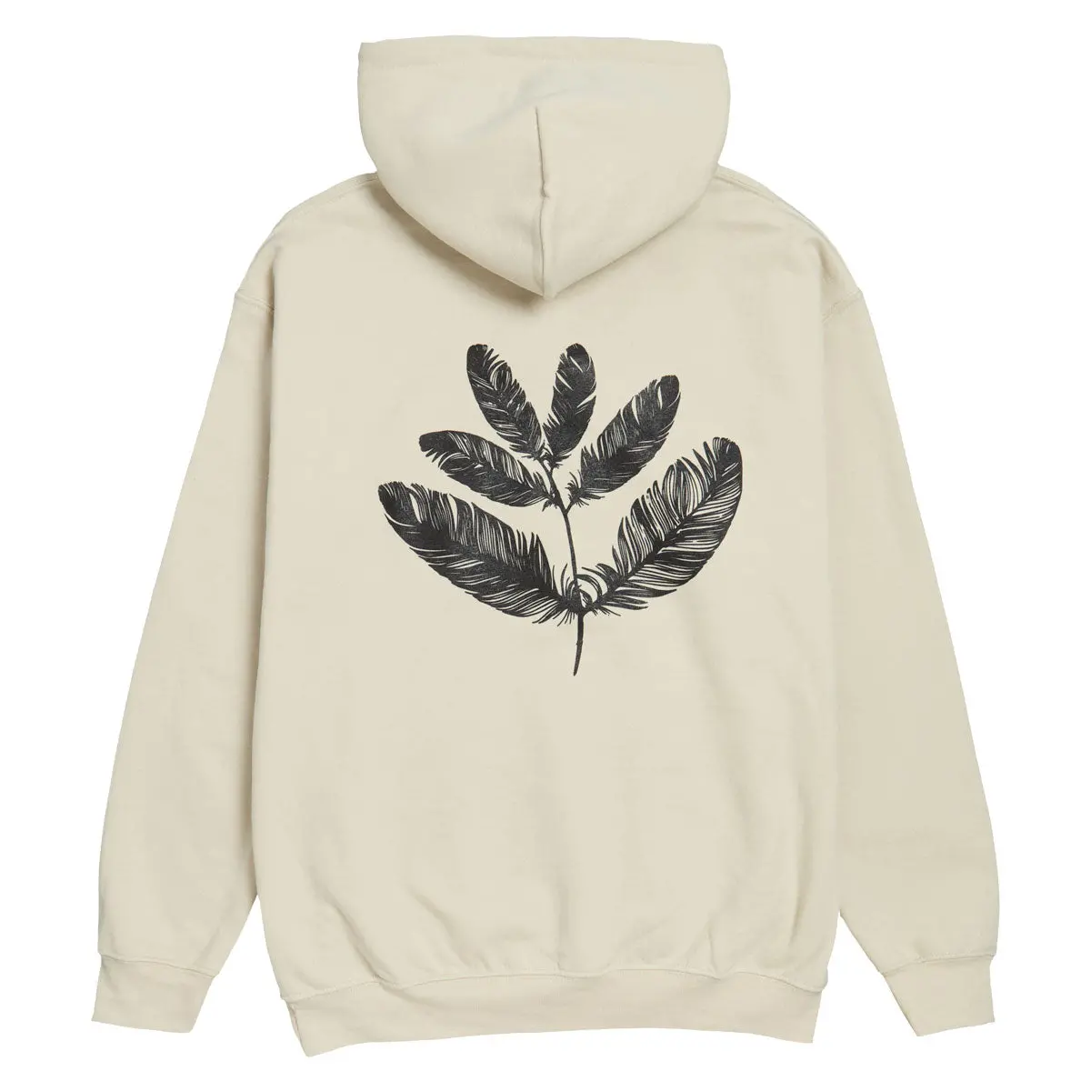 Magenta Feather Hoodie - Sand 1