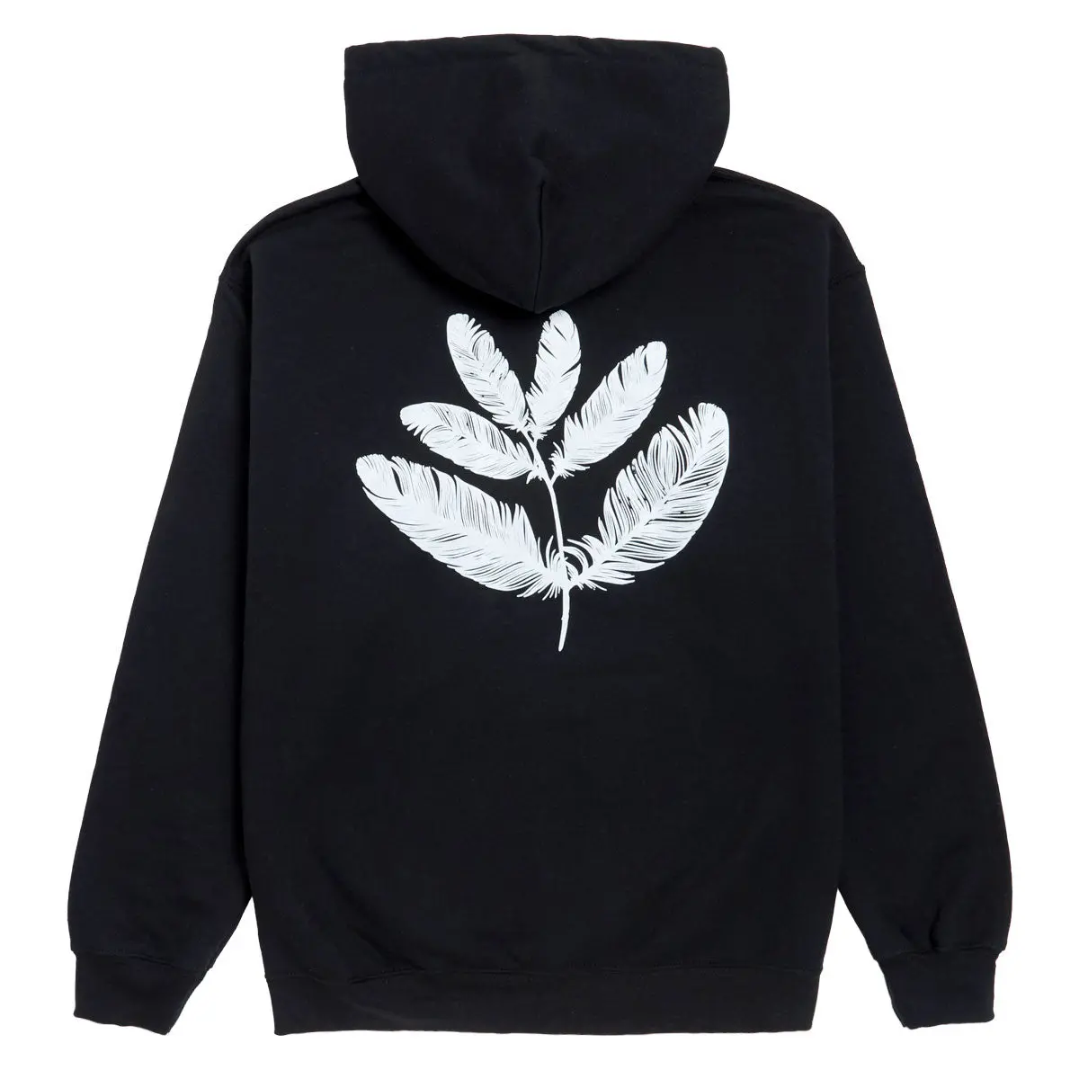 Magenta Feather Hoodie - Black 1