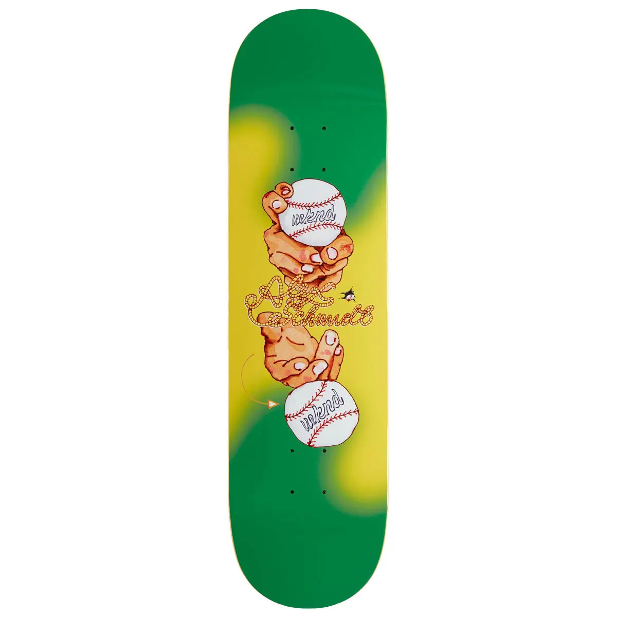 Wknd Slurve Alex Schmidt Ps Skateboard Deck - Green - 8.25" 1