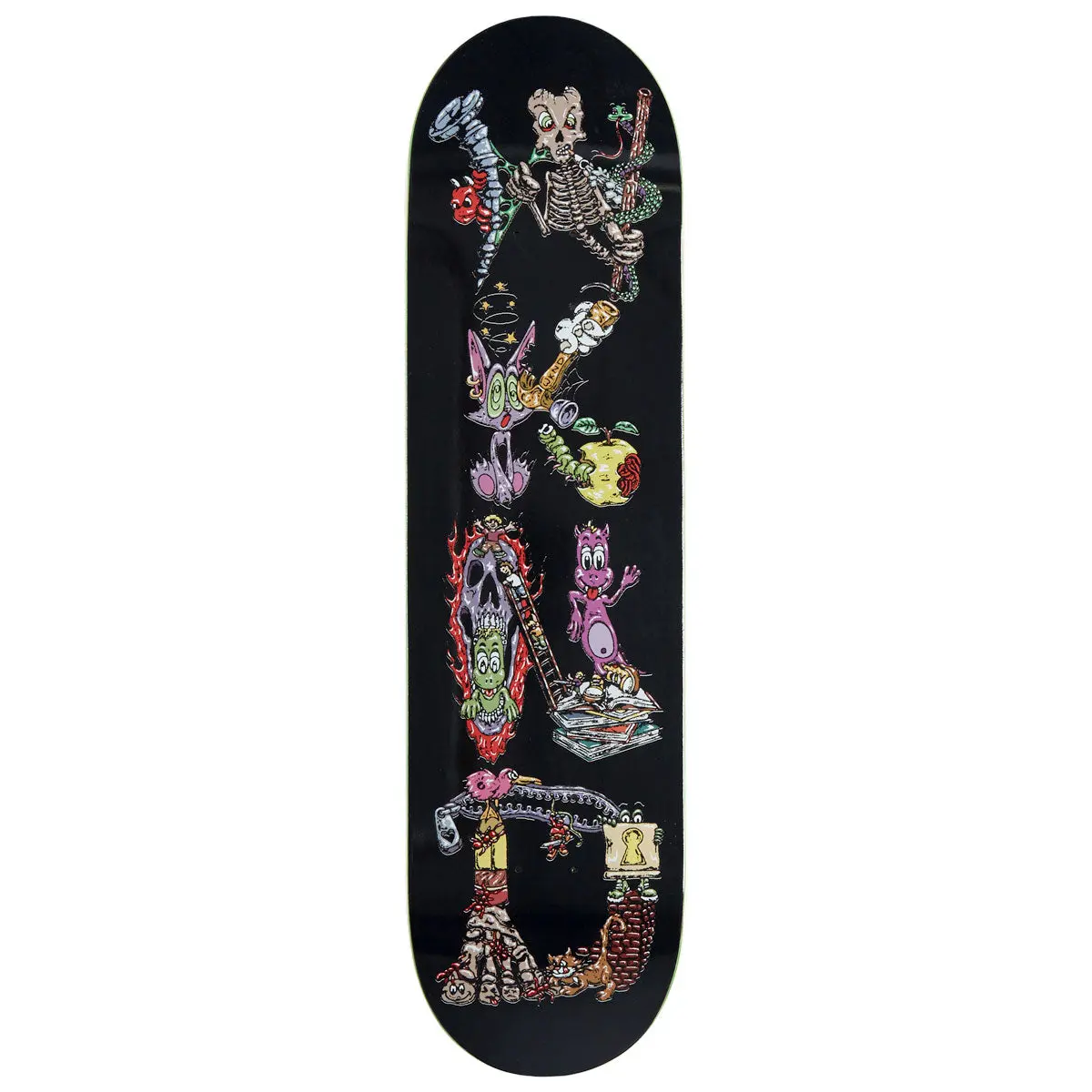 Wknd Dusted Team Mc Skateboard Deck - Black - 8.25" 1