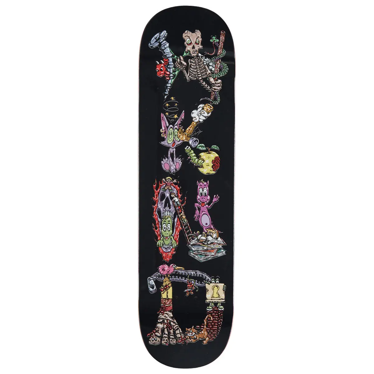 Wknd Dusted Team Sn Skateboard Deck - Black - 8.375" 1