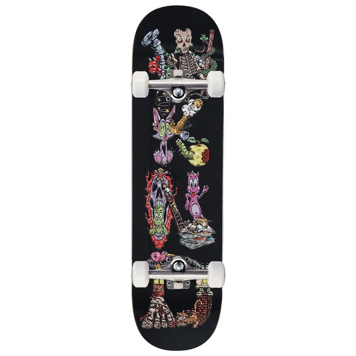 Wknd Dusted Team Sn Skateboard Complete - Black - 8.375" 1