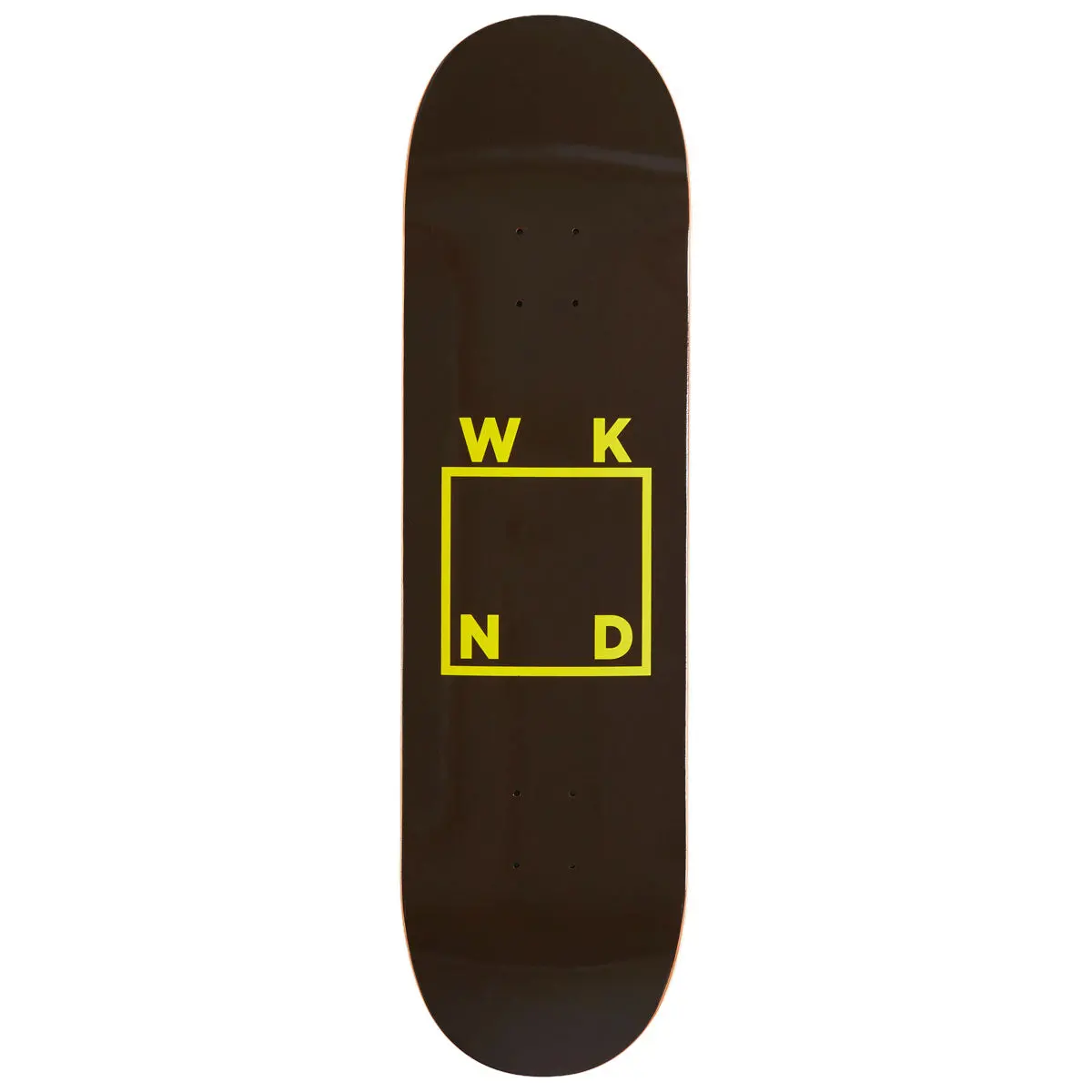 Wknd Logo Mc Skateboard Deck - Brown/Yellow - 8.50" 1