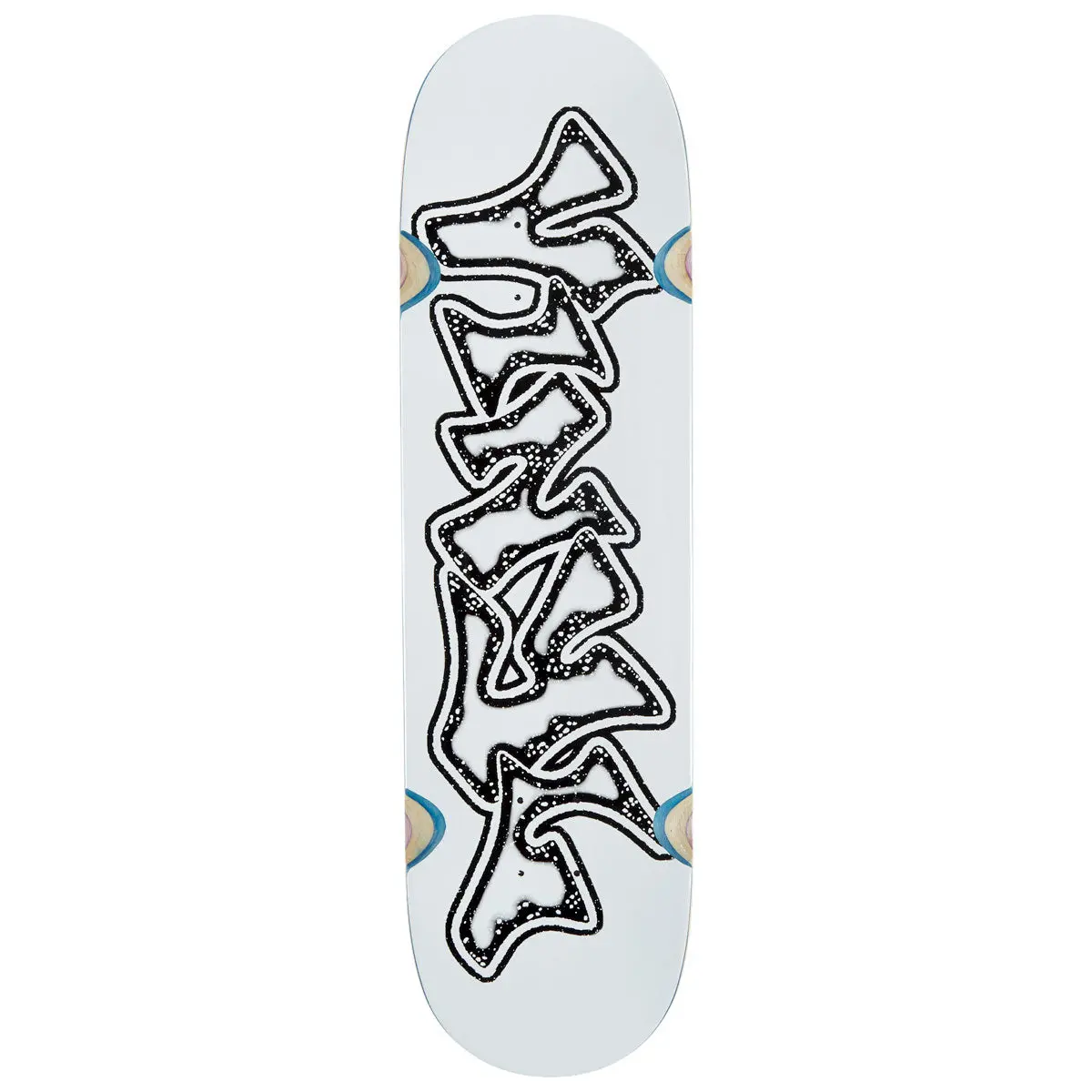Vinyl Graffiti Logo Wheel Wells Skateboard Deck - 8.50" 1