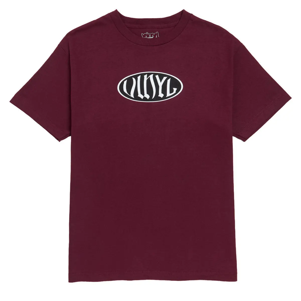 Vinyl Oval T-Shirt - Burgundy 1