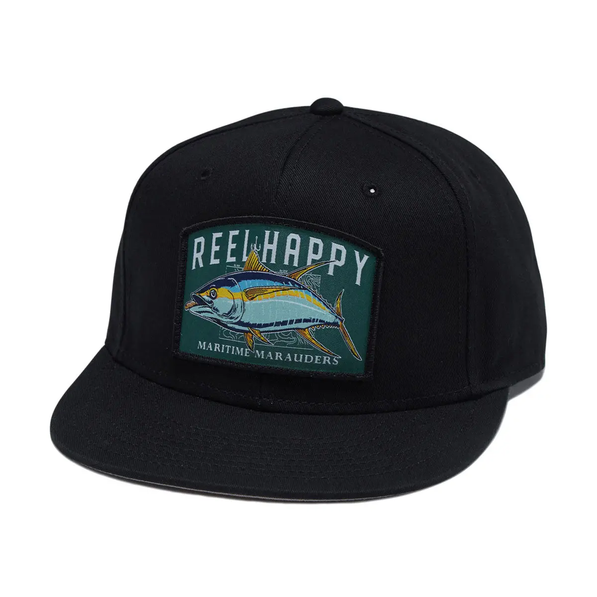 Reel Happy Tuna Grande Snapback Hat - Black 1