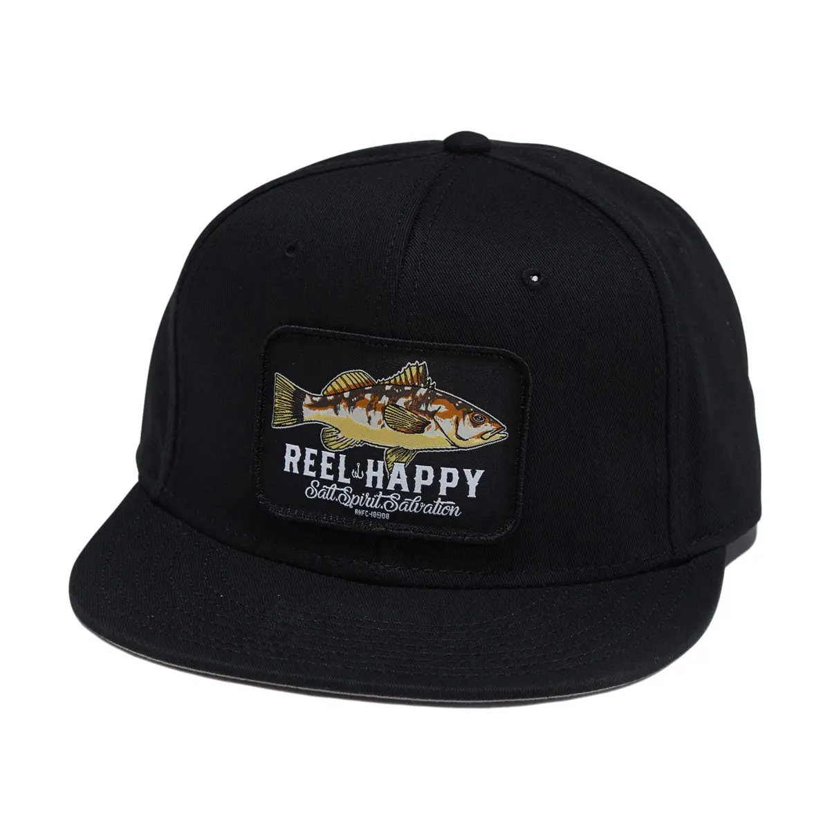 Reel Happy Calico Snapback Hat - Black 1