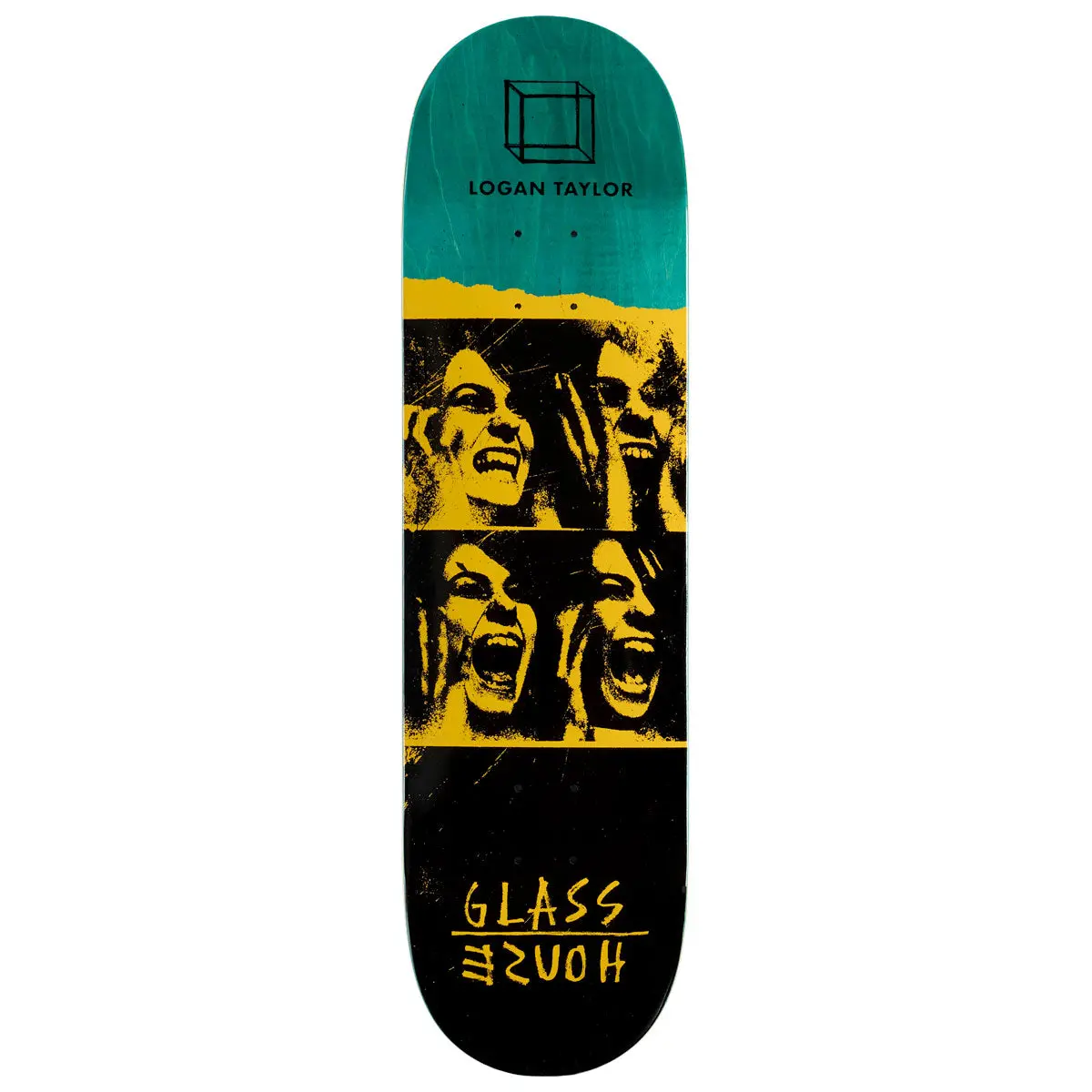 Glass House Taylor Possessed Skateboard Deck - Yellow - 8.375" 1