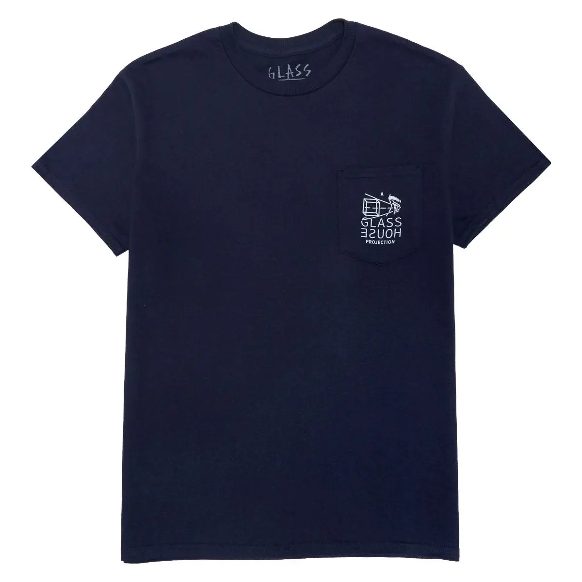 Glass House Projection Pocket T-Shirt - Navy 1
