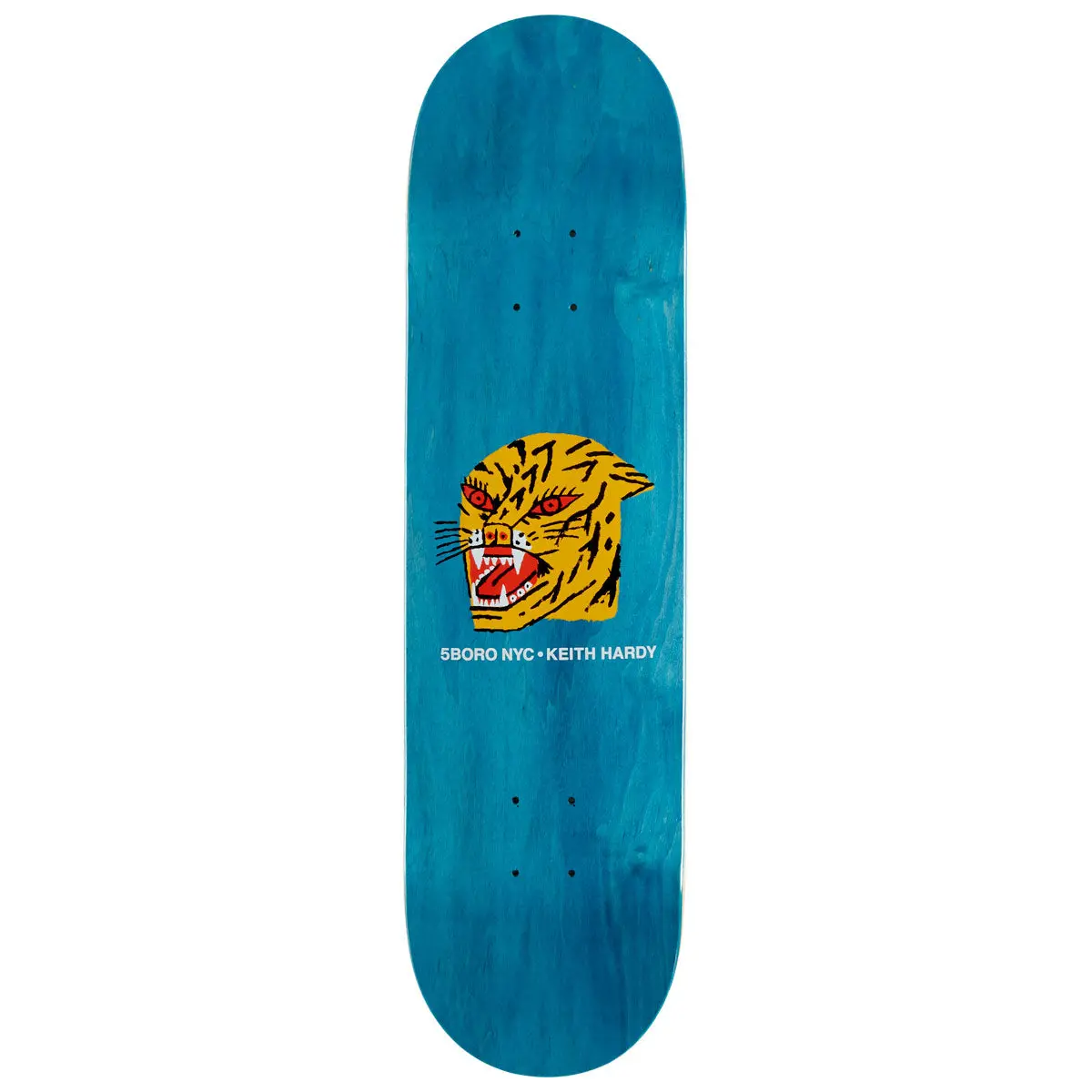 5Boro Keith Hardy Pro Skateboard Deck - Blue Stain - 8.50" 1