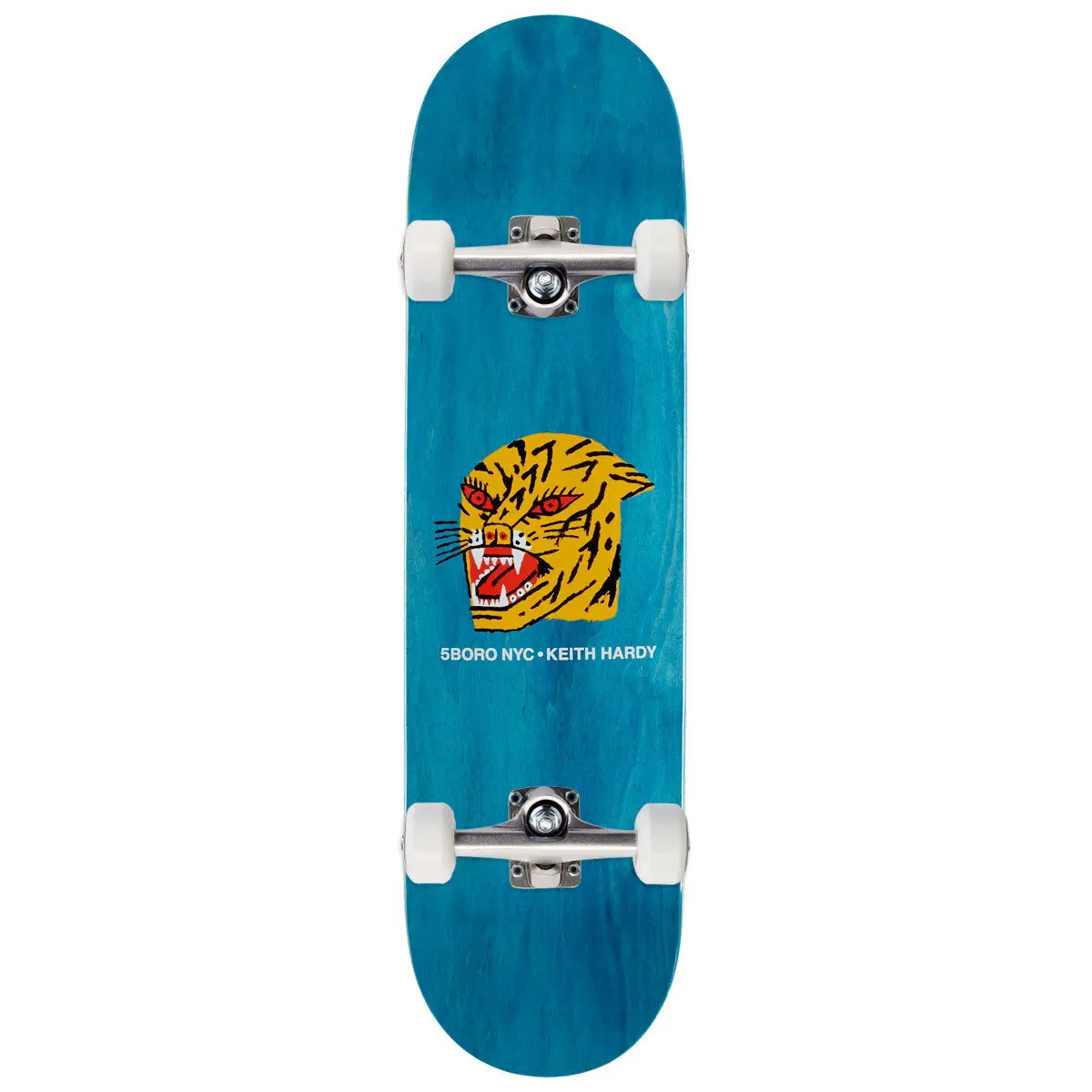 5Boro Keith Hardy Pro Skateboard Complete - Blue Stain - 8.50" 1