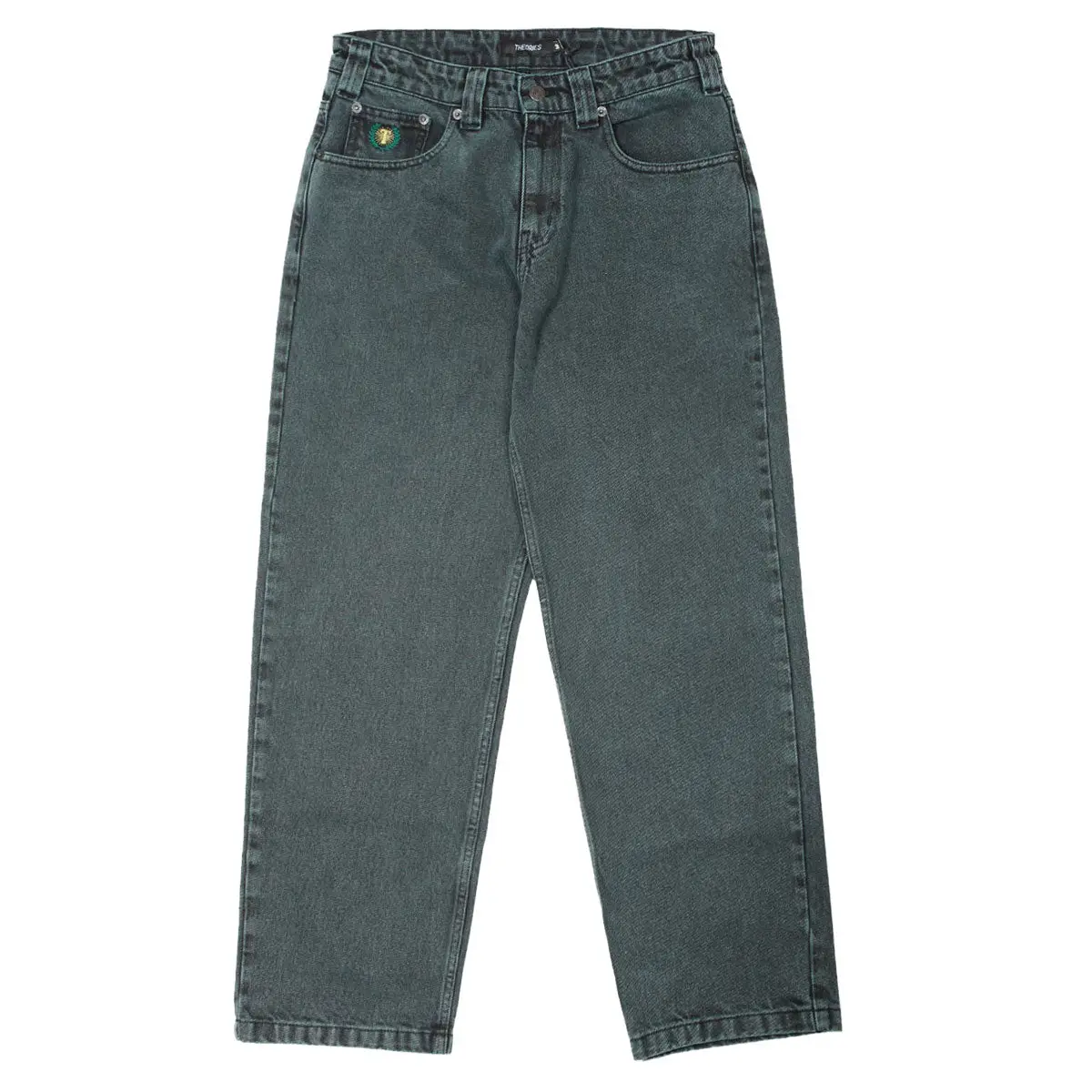 Theories Plaza Jeans - Washed Evergreen 1