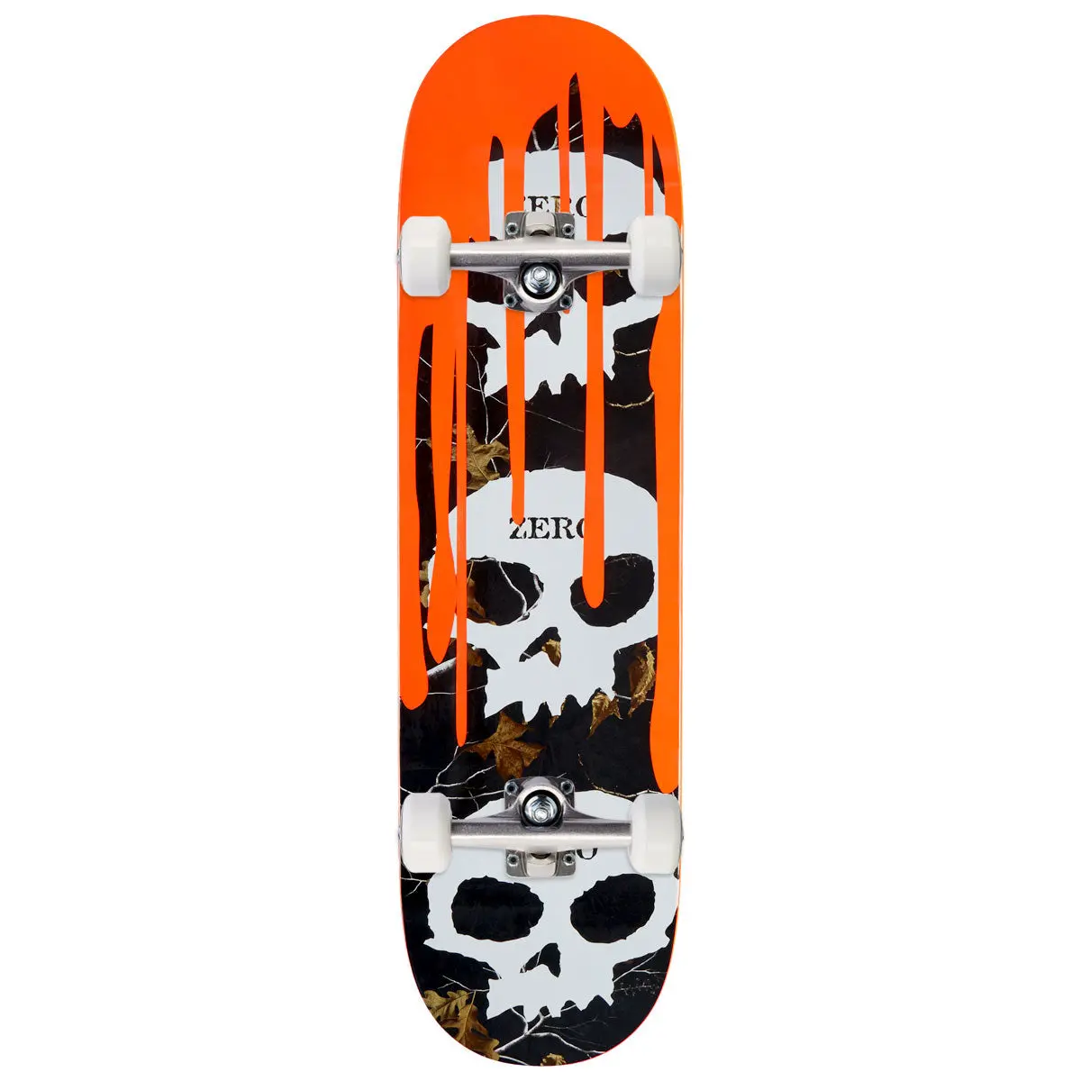 Zero X Realtree 3 Skull Blood Skateboard Complete - Orange - 8.50" 1
