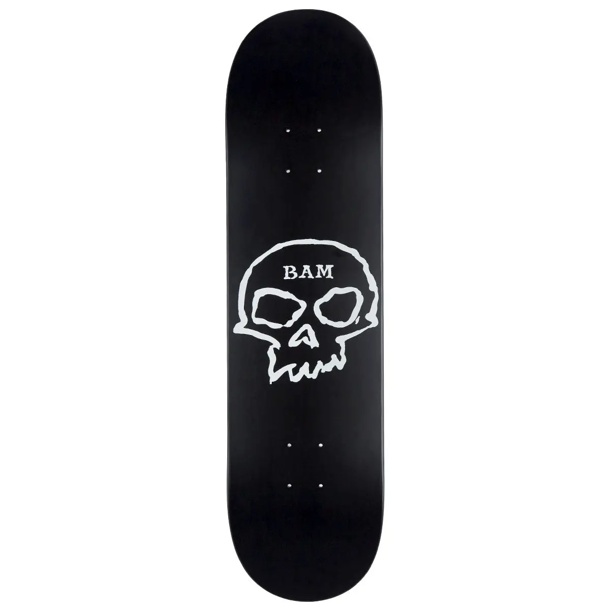 Zero X Bam Single Skull Skateboard Deck - Black - 8.25" 1