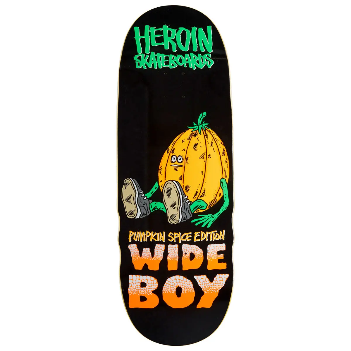 Heroin Pumpkin Spice Wide Boy Skateboard Deck - 10.75" 1